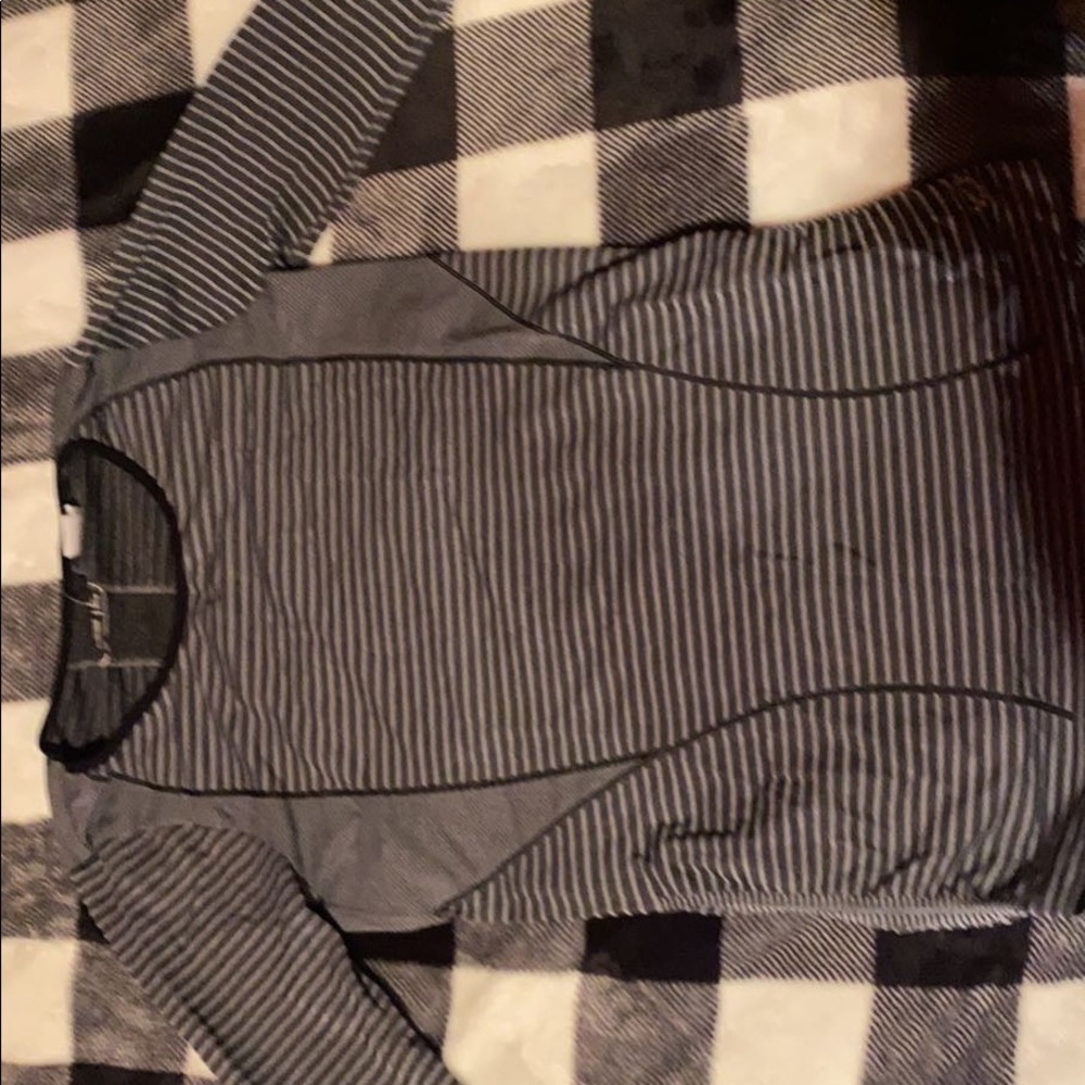 Black and grey athletic top